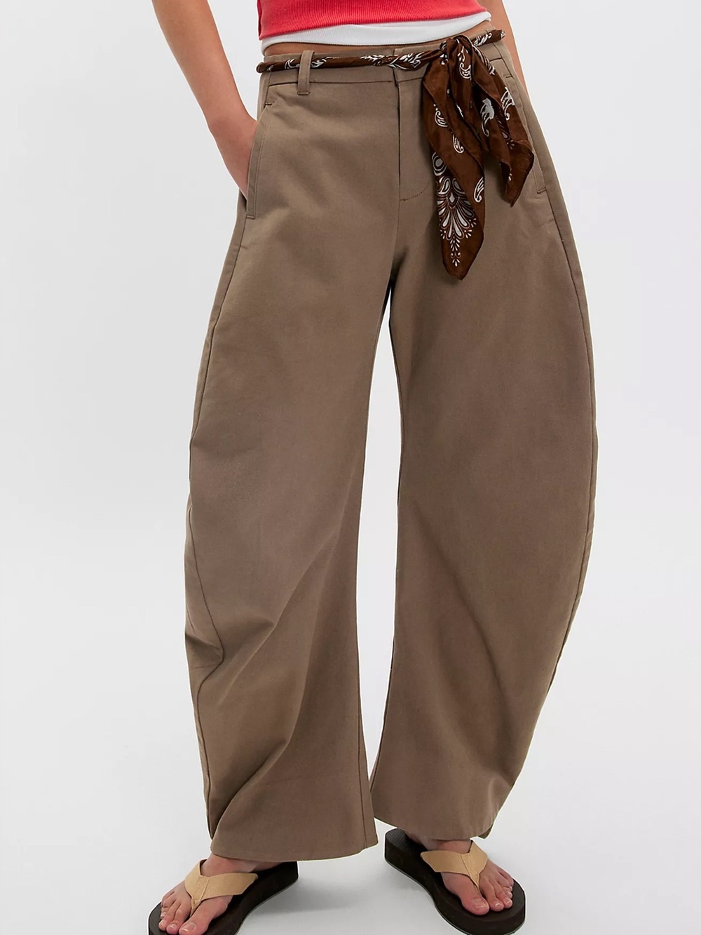 NWT Spotlight Structured Twill Barrel Trousers, size 12